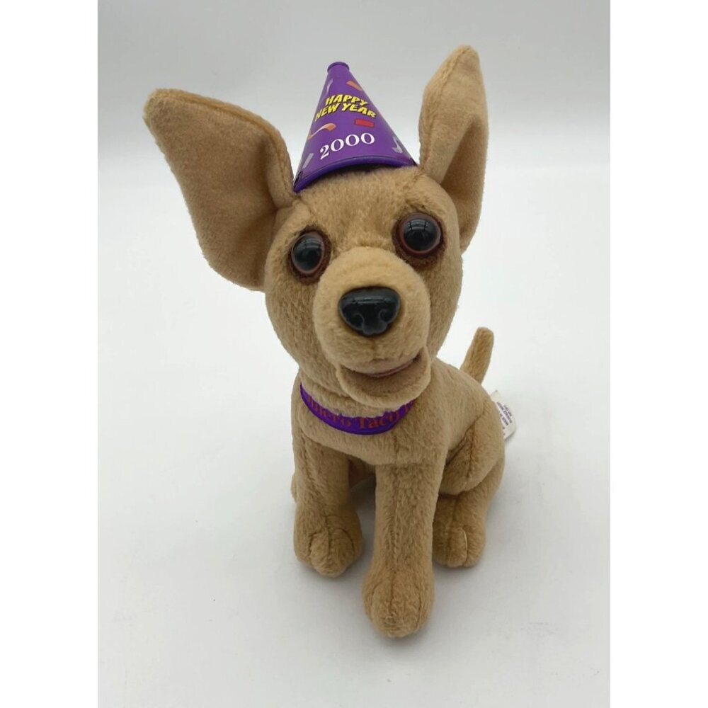 Taco Bell VTG HAPPY NEW YEAR 2000 Plush Chihuahua Dog Non Speaking